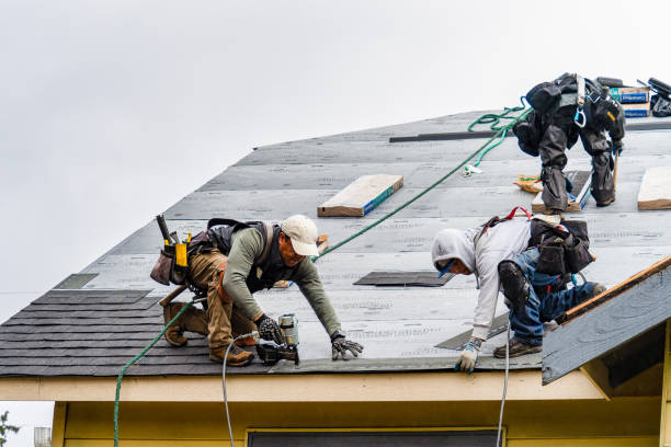 Professional Gutter Installation technician working in Gallagher, WV